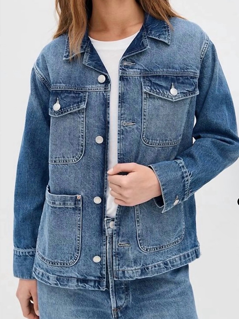 DL1961 Medium Wash Blue Denim Jacket - Women's